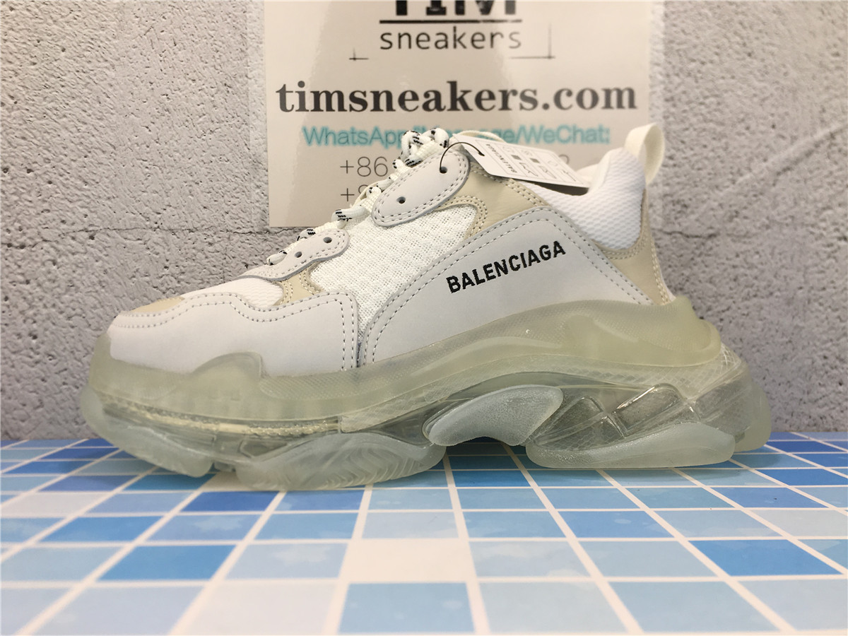 G5 Batch Balenciaga Triple S Clear Sole White Sneakers